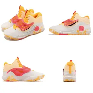 【NIKE 耐吉】籃球鞋 KD Trey 5 X EP 男鞋 白 橘 魔鬼氈 Durant 杜蘭特 氣墊 平民版(DJ7554-100)