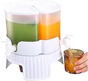 Beverage Dispenser with Stand 3 Grid (1.7L Each) PP Beverage Dispenser with Lid & Spigot Cold & Hot Resistant Container Drink for Fridge, Drink Dispensers for Parties-