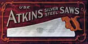 Atkins Silver Steel Saws of Indianapolis, Indiana NEW Sign: 12x24" USA STEEL XL