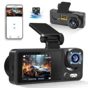 3 Dash Camera for Cars,1080P Full UHD Car Camera Front Rear Inside,Dashcams f...
