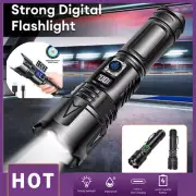 LED High Power Flashlight Tactical Torch Super Bright USB Rechargeable Durable