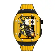 Catzon Apple Watch Metal Protective Case With Silicone Strap for iWatch Series 7 6 5 4-Yellow
