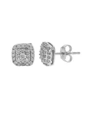 Silver 0.50 ct. tw. Lab-Grown Diamond Studs