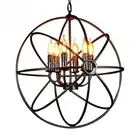 Orb Pendant Light Black Fixture Ceiling Lamp Chandelier Globe Cage Round Metal