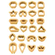 Polymer Clay Cutters, 24 Pcs Clay Cutters Polymer Clay Earrings Kit Mini, Orange