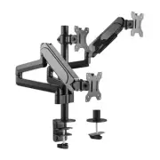 Brateck Triple Monitors Pole-Mounted Gas Spring Monitor Arm Fit Most 17'-27' Mon