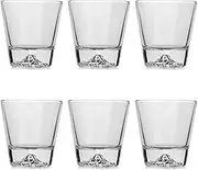 Whiskey Glass Set of 6 Old Fashioned Rocks Lowerball Glass Hot Cold Beverage for Whiskey Bourbon,Scotch and Liquor Drinks,