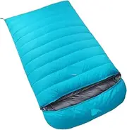 2 Person White Goose Down Sleeping Bag - 5500g/6000g Winter Camping Duvet for Outdoor Adventures(Lakeblue 5500g Fill)