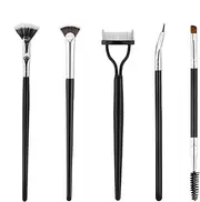 Eyelash Brush - Foldable Eyelash Comb Separator Set of 5 | Upper Lower Eye Lash Comb Separator Tool Curled Brow Spoolie for Women