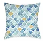 Set of Salamanca Mermaid Magic Geometric Indoor / Outdoor Throw Pillows