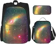 Golf Course And Tree Backpack With Lunch Box And Pencil Case 3 In,Kawaii Backpacks With Lunch Bag Matching Combo