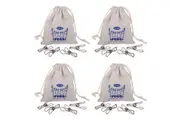 4x 30pc D.Line Stainless Steel Wire Pegs Tarp/Tent Clips w/ Hemp Bag Large