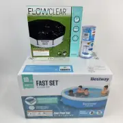 Bestway 10' x 26" Fast Set Above Ground Swimming Pool w/ Filter Pump & Cover New