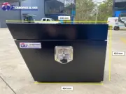 Heavy duty Under Tray Black Steel Angled Left Hand Side Tool Box 650x420x220