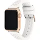 COACH Apple Watch 錶帶 38/40mm 適用 矽膠錶帶 - 白色x玫瑰金(不含手錶)