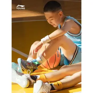 李寧全城11beng籃球鞋2023新款男童鞋中大童青少年專業實戰運動鞋