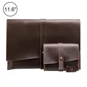 Universal Leather Laptop Bag with Cable Winder for 11.6 Devices