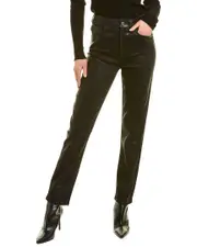 LE JEAN Lara Black Coated High-Rise Slim Stovepipe Jean