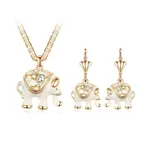 現貨 BARZEL 18K GOLD PLATED LUCKY ELEPHANT SET 美國 項鍊 耳環 耳針 大象