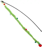 Toddmomy Cat Teaser Wand with Colorful Rope Bell Plush Interactive for Indoor Cats Kittens Engaging Feline Entertainment for Home Outdoor Use Daily Amusement