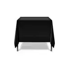 Linteum Textile Dining Tablecloth Covers in Square - Black