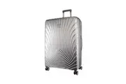 Pierre Cardin Hard Shell 4 Wheel Suitcase - Large Silver Expandable Lightweight