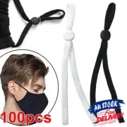 100PC Sewing Craft Strap Elastic Cord white Thread Band Adjustable For Face Mask