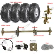 810mm ATV Go Kart Rear Axle Kit , Brake Assembly, 7 inch Wheels, Quad Bike Mini