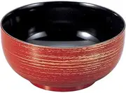 [A] 5 inch Hirahino Rice Bowl with Red Gold Kasuri | Soup Bowl [5.9 x 2.8 inches (15 x 7.2 cm) (860cc)]