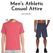 AND1 Men's Casual Short Sleeve Pull On Athletic 3 Pack Attire With Pocket Size L