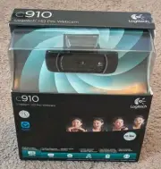 New in Box! Logitech HD Pro 1080p Webcam C910 PC / MAC