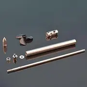TIHEFA Boat Shaft Drive Shaft Cardan Joint 3 Blades Propeller Shaft Sleeve Prop Nut, for Rc Boat Stainless Steel 4mm drive shaft set(L35cm Motor 5mm)