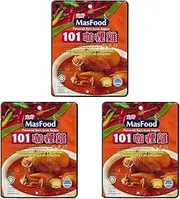 MasFood 101 Instant Curry Paste for Meat or Chicken, 230 g (Pack of 3)