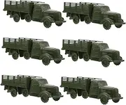 Totority 6pcs Truck Model Educational Table Decor for Micro Landscaping Figurines for Home School and Office Use