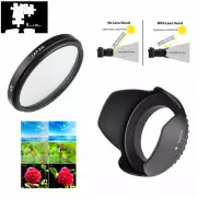 58mm UV Filter Lens Hood for Nikon AF-P DX NIKKOR 70-300mm f/4.5-6.3G ED VR Lens