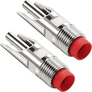 uxcell 2Pcs Stainless Steel Pig Water Nipple with 4/5" Thread, Automatic Pig Nipple Drinker Feeder Waterer Red Cap Feeding Watering Set Pig Home Farm Drinking Supplies