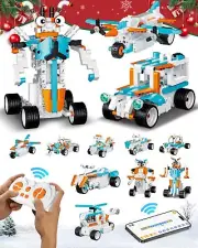 Robot Building Kits for Kids, 12-in-1 Stem Toys for Boys Age 6-12, APP & Remo...