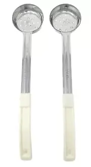 2 Pack - 3 oz Perforated Portion Control Scoops / Spoodle - Beige - Food Service