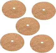 POPETPOP 5pcs Coir Mulch Mats for Plant Protection Tree Ring Breathable Flower Pot Supplies for Gardens Balconies and Office Flower Beds