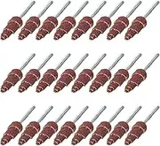 3x12mm 30Pcs Cone Shape Abrasive Sandpaper Flap Sanding Wheel Grinding Head Rotary Tool for Grinding and Polishing on Surface and Side Face 1/8" Shank