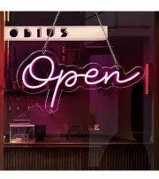 Neon Open Sign, LED Open Sign for Business, Powered by USB with Warm white