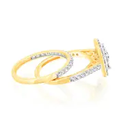 Luminesce Lab Grown 9ct Yellow Gold 1.2 Carat Diamond Cushion Shaped Solitaire Fancy Ring, R