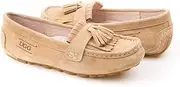 [OZWEAR UGG] Australia Ladies Suede Casual Moccasin Slip on Driving Shoes Spring Summer Autumn Ladies Rylee Tassel Moccasin OB317 (22~22.5 cm / AU4L / EU35, Chestnut)