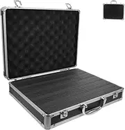 COHEALI Aluminum Alloy Tool Box Portable Multifunctional Briefcase with Shockproof Design for Professionals and DIY Enthusiasts Durable Storage Container for Home and Travel