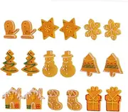 JEWEDECO 18pcs Christmas Resin Accessories Handcraft Christmas Decoration Xmas Party Favors Christmas Necklace Chamrs Christmas Embellishment DIY Christmas Charms Christmas Cabochons Orange