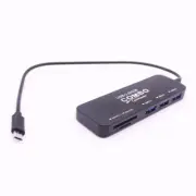 Micro USB Card Reader Plus USB HUB 2in1 Combo Adapter Supports SD SDHC SDXC T...