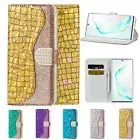 For Samsung Galaxy Note 10/S10+/S9 Bling Glitter Leather Flip Wallet Case Cover