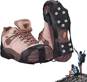 [Generic] Ice Cleats for Boots | Ice Cleats Snow Cleats Walk Traction Cleats Crampon with Geometrical Ergonomic Webbing | Stainless Steel Spikes for Hiking Fishing Walking Climbing
