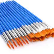 Catzon 30 Pcs Mix Paint Small Brushes Bulk for Detail Painting-Yellow