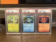 PSA 10 Bulbasaur Squirtle Charmander 151 Poster Collection Promo Sequential Set